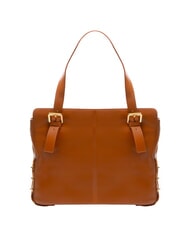 BRACCIALINI NORA Geanta de cumparaturi din piele cu catarame maro - Genți femei - 3