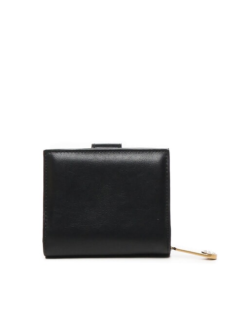 GRAZIA Portofel pătrat logo metalic negru - Portofele femei