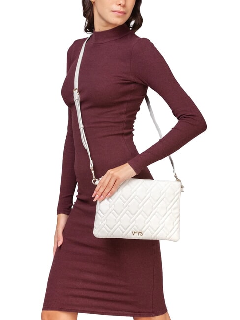 MARGARET Geantă cu model matlasat cremă - Genți femei