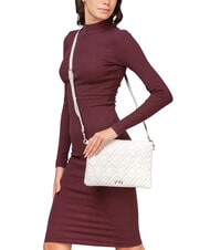 V73 MARGARET Geantă cu model matlasat cremă - Genți femei - 5