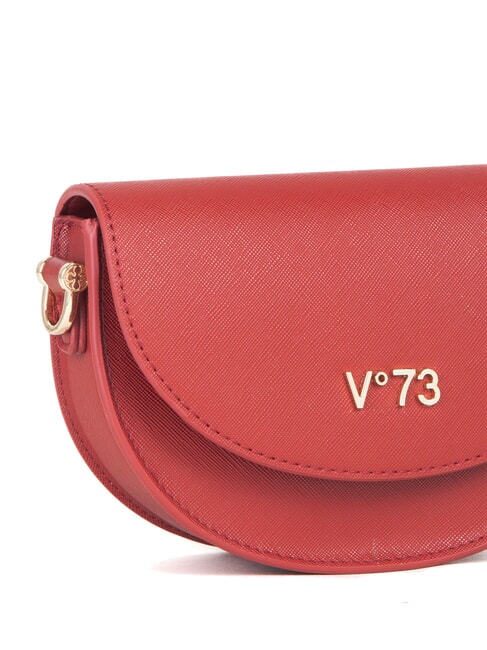 ALICE Geanta cu clapa si esarfa rubin - Genți femei