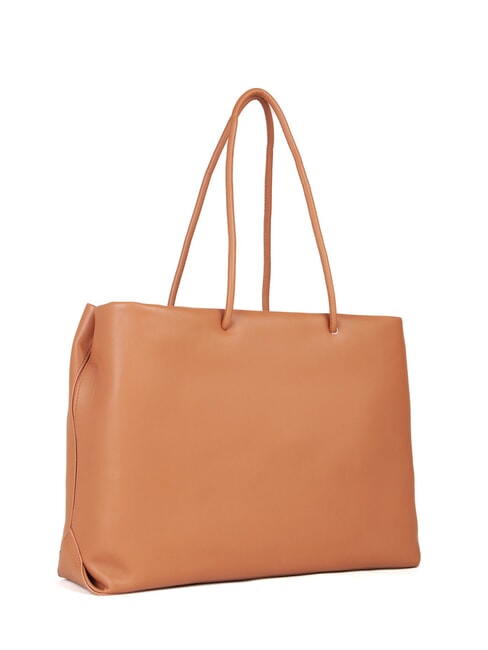 NINETTE Geantă de cumpărături cu logo în relief piele - Genți femei