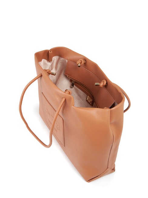 NINETTE Geantă de cumpărături cu logo în relief piele - Genți femei