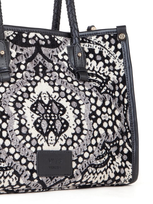 AMELIA Geanta de cumparaturi din material jacquard negru/multicolor - Genți femei