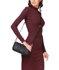 V73 MARGARET Geantă cu motive matlasate cu două funcții negru - Genți femei - 5