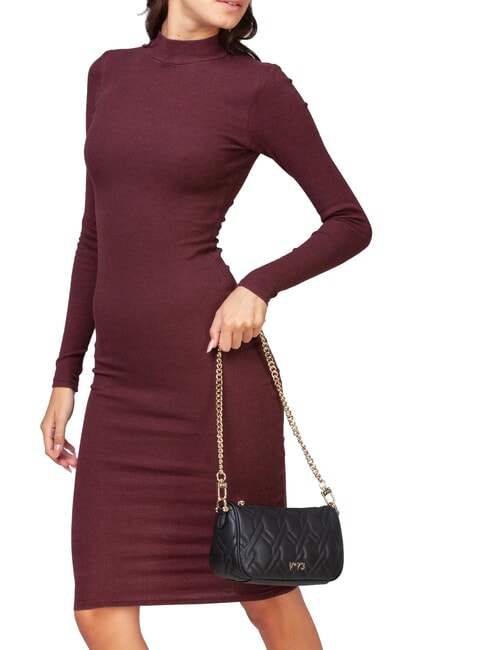 MARGARET Geantă cu motive matlasate cu două funcții negru - Genți femei