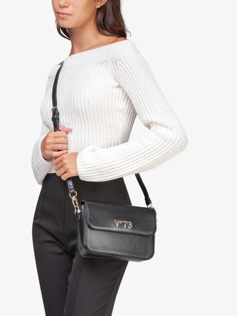 BAMBOO BAG Geanta de umar cu clapa negru - Genți femei