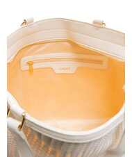 GAUDÌ DELIA Geanta de cumparaturi tesuta alb - Genți femei - 5