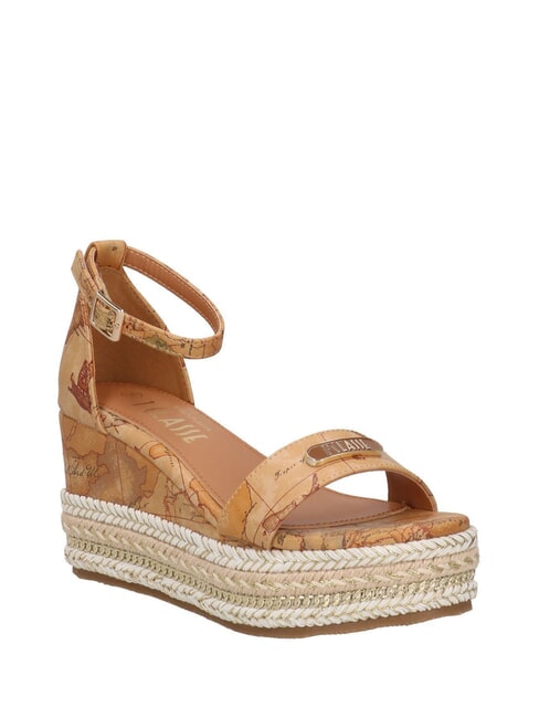 GEO  Sandale cu pană cu espadrile NATURAL - Pantofi femei