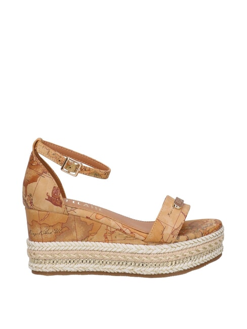 GEO  Sandale cu pană cu espadrile NATURAL - Pantofi femei