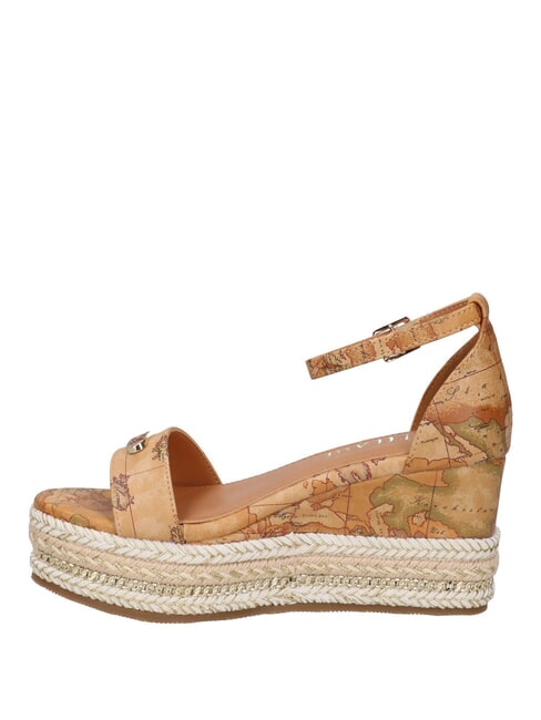 GEO  Sandale cu pană cu espadrile NATURAL - Pantofi femei