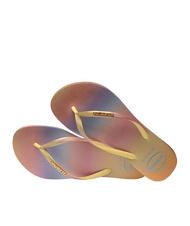 HAVAIANAS SLIM GRADIENT Papuci flip-flop pixeli galbeni - Pantofi femei - 4