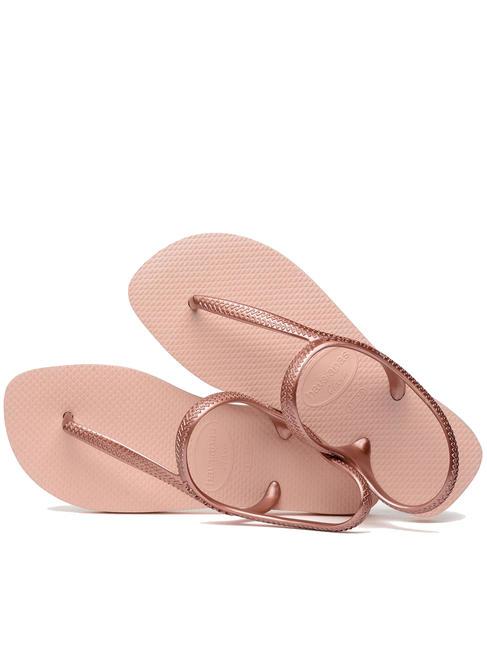FLASH URBAN  Sandale flip flop rose / aur - Pantofi femei