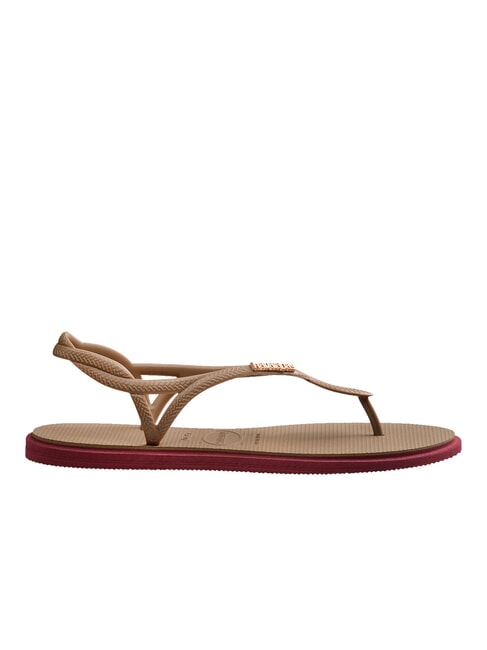 LUNA POINT Sandale flip-flop rose / aur - Pantofi femei