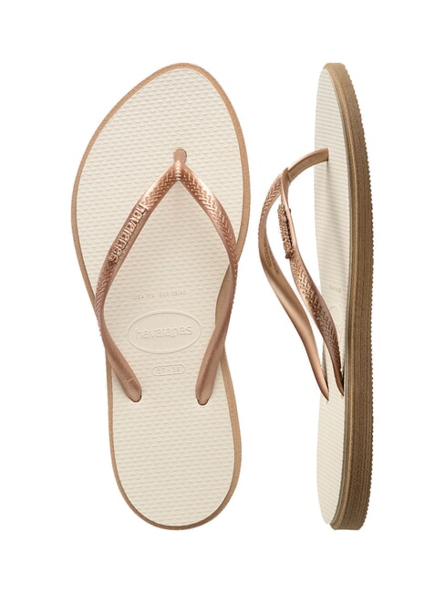SLIM POINT Papuci flip-flop aur roz/bej - Pantofi femei