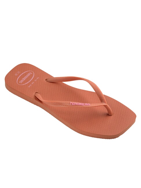 SQUARE LOGO Papuci flip-flop lut roz - Pantofi femei