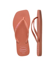 HAVAIANAS SQUARE LOGO Papuci flip-flop lut roz - Pantofi femei - 4