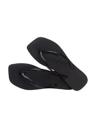 HAVAIANAS SLIM SQUARE Flip Flops cu vârful pătrat BLACK - Pantofi femei - 4
