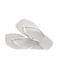 HAVAIANAS SLIM SQUARE Flip Flops cu vârful pătrat alb - Pantofi femei - 4