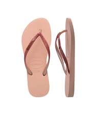 HAVAIANAS SLIM GLITTER II Papuci flip-flop roz/roz - Pantofi femei - 5