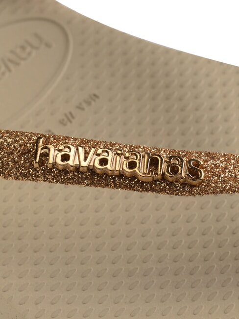 SLIM GLITTER II Papuci flip-flop nisip/auriu deschis metalic - Pantofi femei