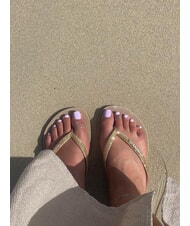 HAVAIANAS SLIM GLITTER II Papuci flip-flop nisip/auriu deschis metalic - Pantofi femei - 6