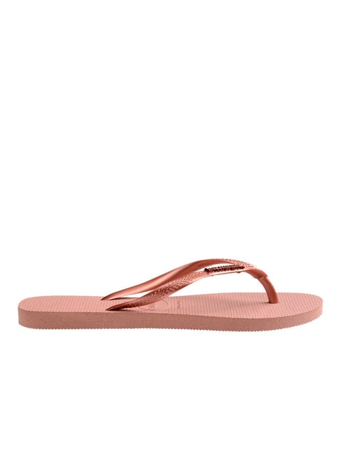 SLIM LOGO Papuci flip-flop crocus rose/blush auriu - Pantofi femei