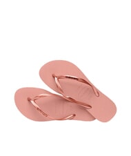 HAVAIANAS SLIM LOGO Papuci flip-flop crocus rose/blush auriu - Pantofi femei - 5