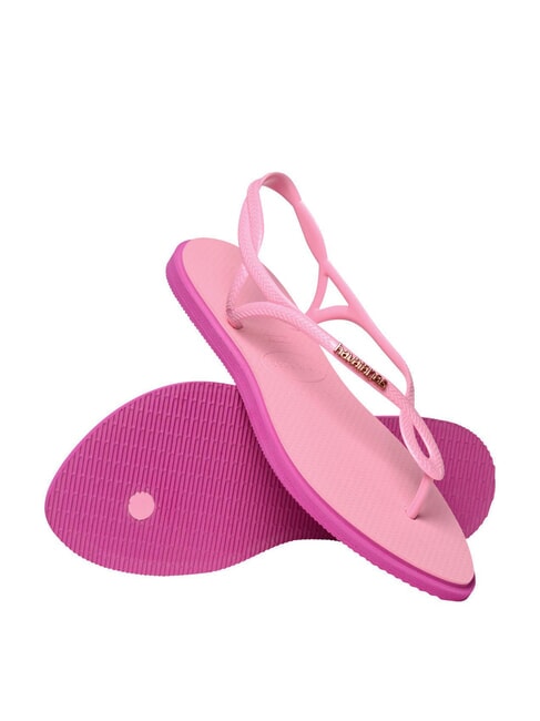 LUNA POINT Sandale flip-flop strălucire roz - Pantofi femei