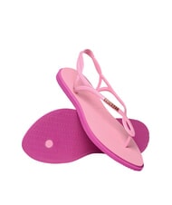 HAVAIANAS LUNA POINT Sandale flip-flop strălucire roz - Pantofi femei - 4