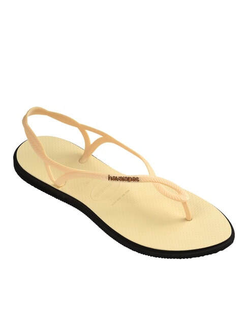 LUNA POINT Sandale flip-flop cremă de unt - Pantofi femei
