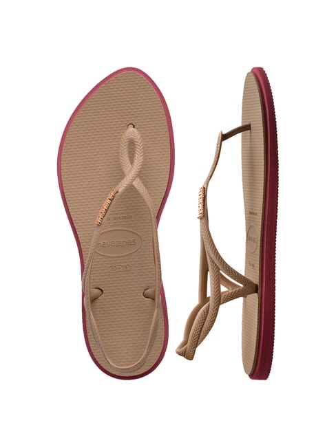 LUNA POINT Sandale flip-flop rose / aur - Pantofi femei