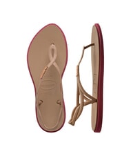 HAVAIANAS LUNA POINT Sandale flip-flop rose / aur - Pantofi femei - 4