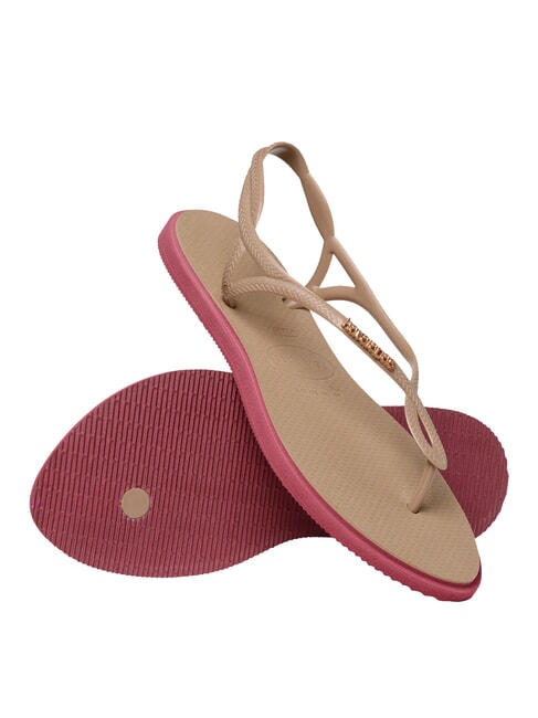 LUNA POINT Sandale flip-flop rose / aur - Pantofi femei