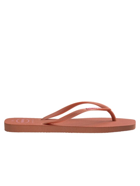 SQUARE LOGO Papuci flip-flop lut roz - Pantofi femei