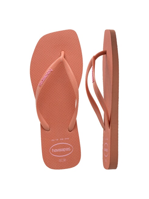 SQUARE LOGO Papuci flip-flop lut roz - Pantofi femei