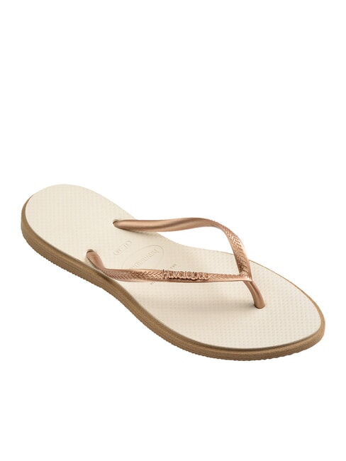 SLIM POINT Papuci flip-flop aur roz/bej - Pantofi femei