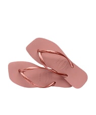 HAVAIANAS SLIM SQUARE Flip Flops cu vârful pătrat CROCUS / ROSE - Pantofi femei - 4