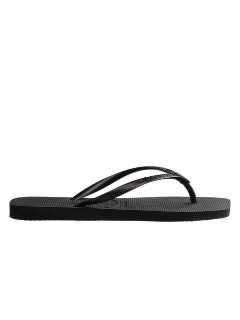SLIM SQUARE Flip Flops cu v&acirc;rful pătrat BLACK - Pantofi femei