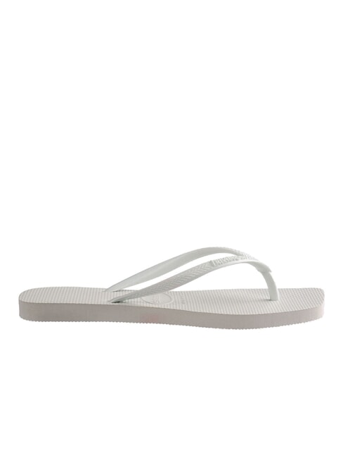 SLIM SQUARE Flip Flops cu v&acirc;rful pătrat alb - Pantofi femei