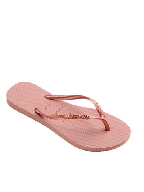 SLIM LOGO Papuci flip-flop crocus rose/blush auriu - Pantofi femei