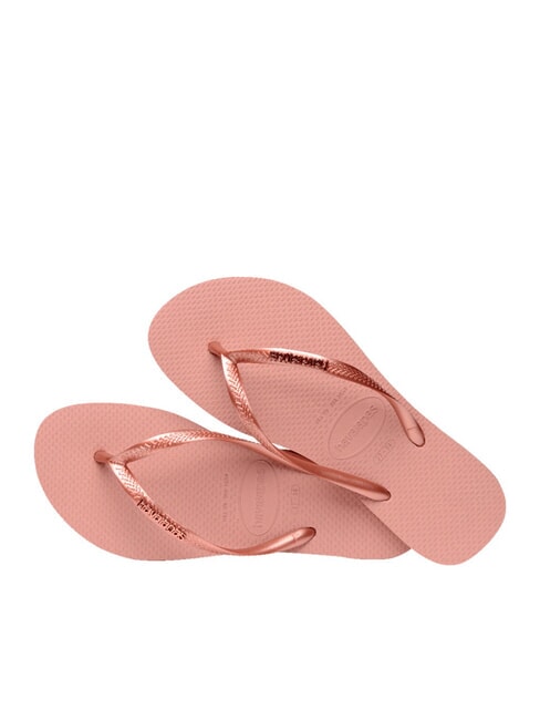 SLIM LOGO Papuci flip-flop crocus rose/blush auriu - Pantofi femei