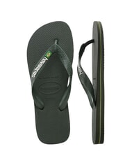HAVAIANAS BRASIL LOGO Încălțăminte bărbătească măsline verzi/măsline verzi - Pantofi unisex - 4