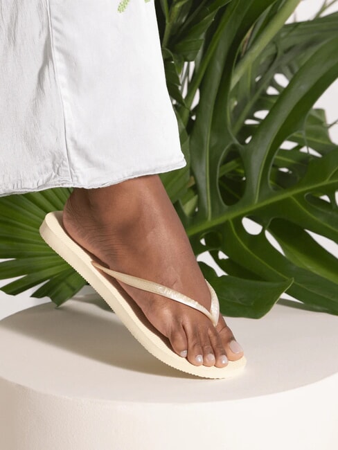 flip flops SLIM cremă de unt - Pantofi femei