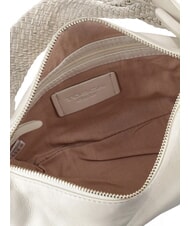 TOSCA BLU BEATRICE Geanta din piele cu maner impletit fildeș alb - Genți femei - 3