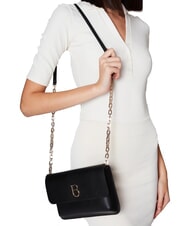 TOSCA BLU BIANCA Lant de geanta de umar din piele negru - Genți femei - 4