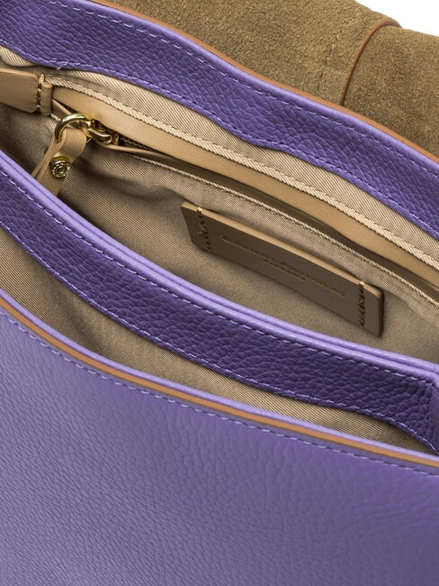 HELENA ROUND Geanta din piele cu curea dubla de umar opulenta - Genți femei