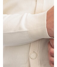 RICHMOND X LICONE Cardigan cu decolteu în V cu nasturi alb de os - Pulovere pentru bărbați - 4