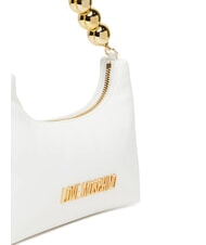 LOVE MOSCHINO CHAIN Geanta de mana mini, cu curea de umar alb - Genți femei - 5