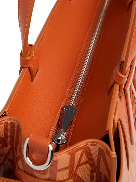 LOGO ALL OVER Geanta de mana cu curea de umar cam. trandafiri/mașină. cafenea - Genți femei